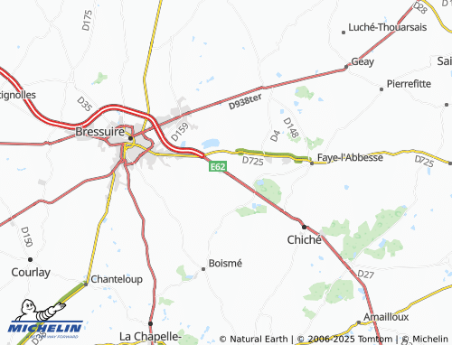 Carte MICHELIN Saint-Sauveur - ViaMichelin