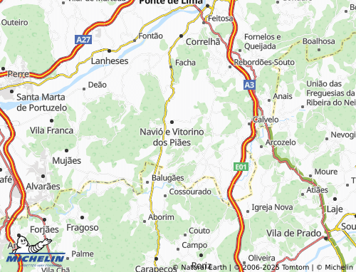MICHELIN Monte de Navió map - ViaMichelin