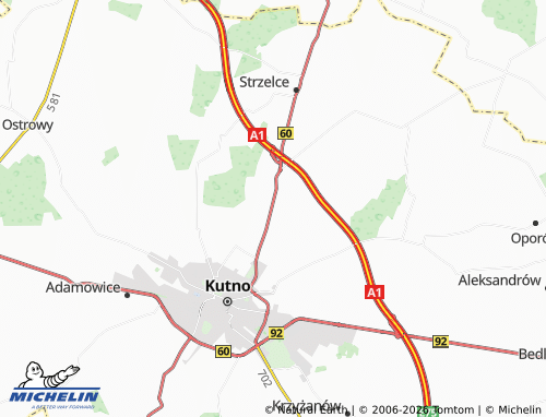 MICHELIN Nowe Sójki map - ViaMichelin