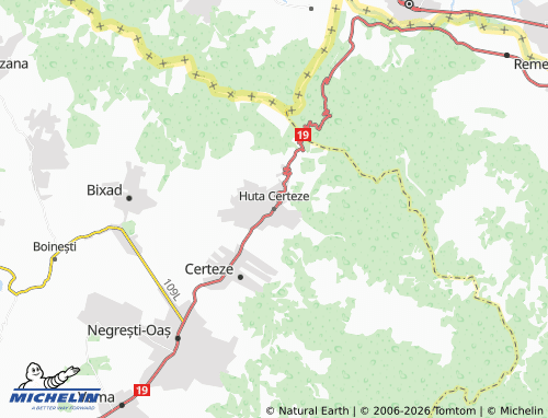 MICHELIN Huta Certeze map - ViaMichelin