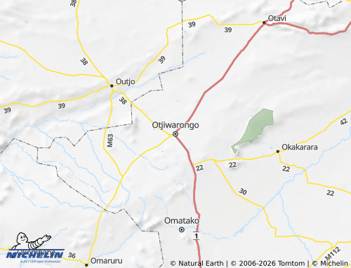 Carte MICHELIN Otjozondjupa - ViaMichelin