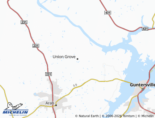 Mapa MICHELIN Union Grove - ViaMichelin