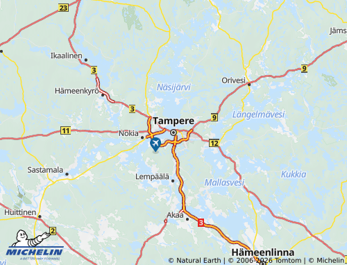 MICHELIN Pirkanmaa map - ViaMichelin