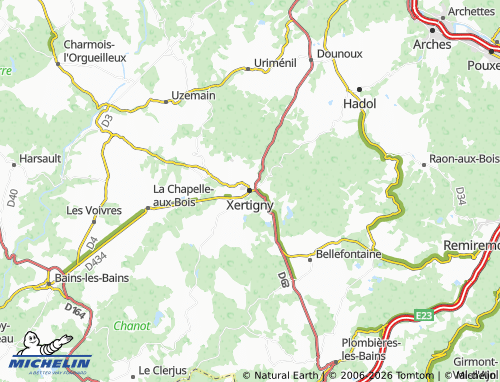 Mappa MICHELIN Xertigny - ViaMichelin