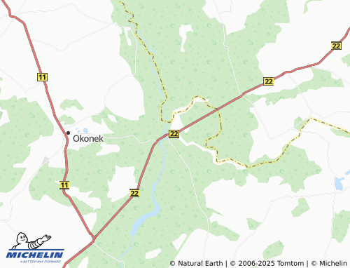 MICHELIN Lędyczek map - ViaMichelin