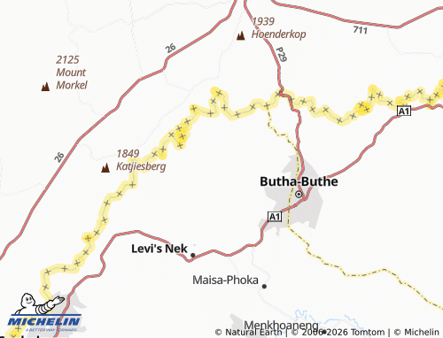 MICHELIN Mohlanapeng map - ViaMichelin