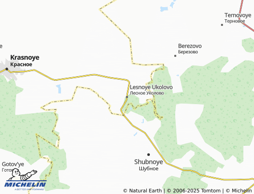 MICHELIN Lesnoye Ukolovo map - ViaMichelin