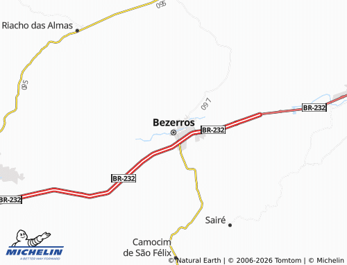 MICHELIN Bezerros map - ViaMichelin