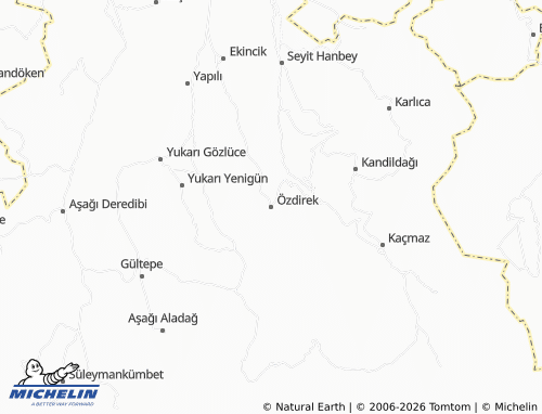 MICHELIN Özdirek map - ViaMichelin