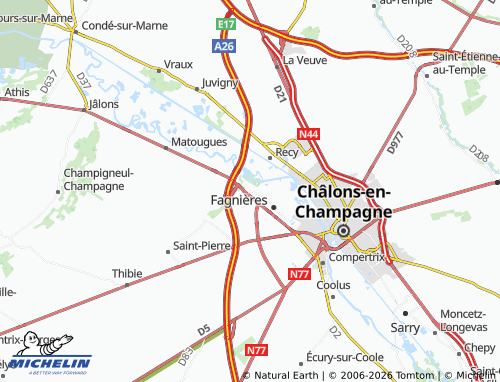 Mapa MICHELIN Saint-Gibrien - ViaMichelin