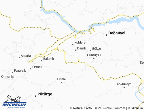 MICHELIN Burçköy map - ViaMichelin