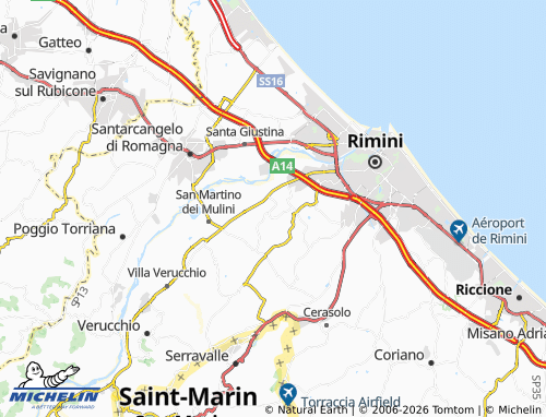 MICHELIN-Landkarte Vergiano - ViaMichelin