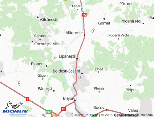 Mappa MICHELIN Lipănești - ViaMichelin
