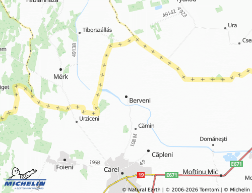 Mapa MICHELIN Berveni - ViaMichelin