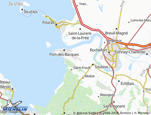 Carte MICHELIN Saint-Nazaire-sur-Charente - ViaMichelin