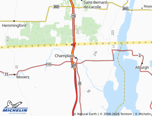 Mapa MICHELIN Champlain - ViaMichelin