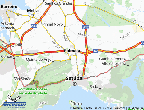 MICHELIN Palmela map - ViaMichelin