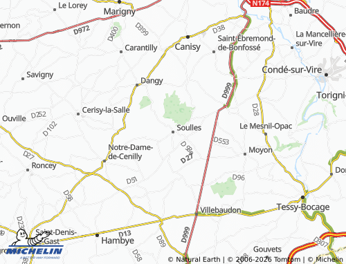 MICHELIN Soulles map - ViaMichelin