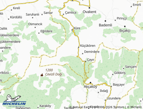 MICHELIN Güney map - ViaMichelin