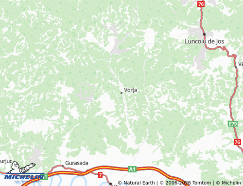 MICHELIN Vorța map - ViaMichelin