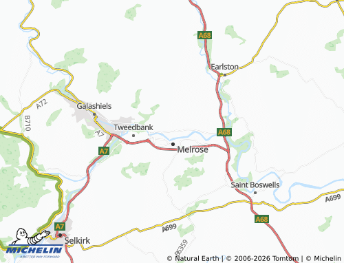 Carte MICHELIN Gattonside - ViaMichelin