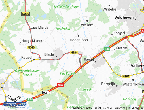 MICHELIN Hapert map - ViaMichelin