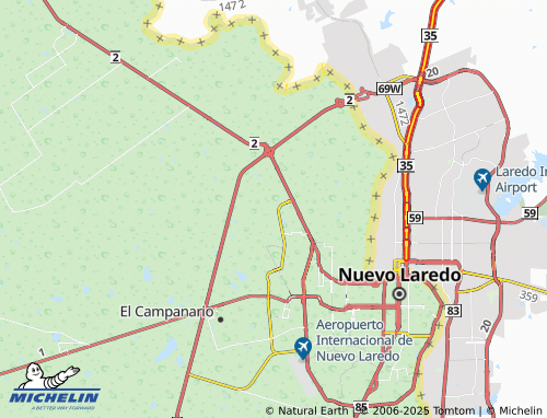 MICHELIN Los Artistas 2 map - ViaMichelin