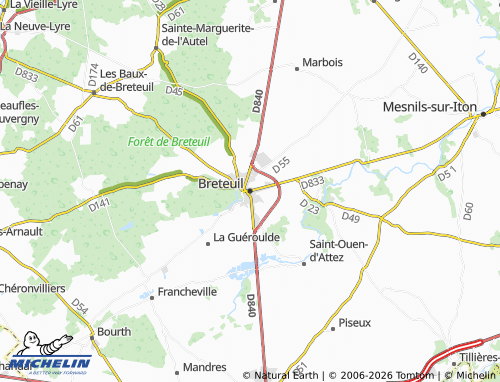 Mappa MICHELIN Breteuil - ViaMichelin