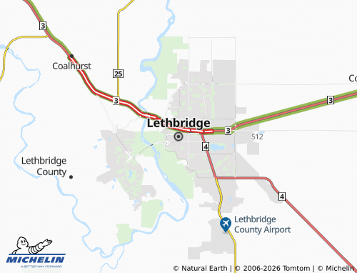Kaart MICHELIN Lethbridge - ViaMichelin