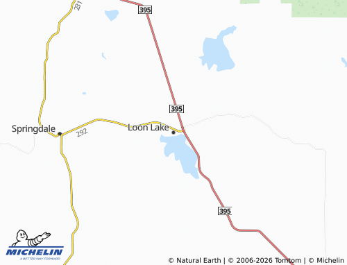 Kaart MICHELIN Loon Lake - ViaMichelin