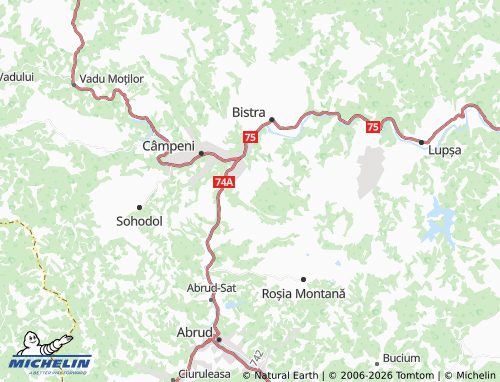 MICHELIN Furduiești map - ViaMichelin
