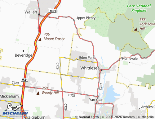 Mapa MICHELIN Eden Park - ViaMichelin