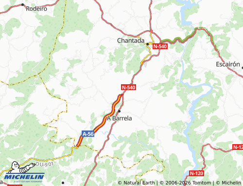 Carte MICHELIN Pradera da Abaixo - ViaMichelin