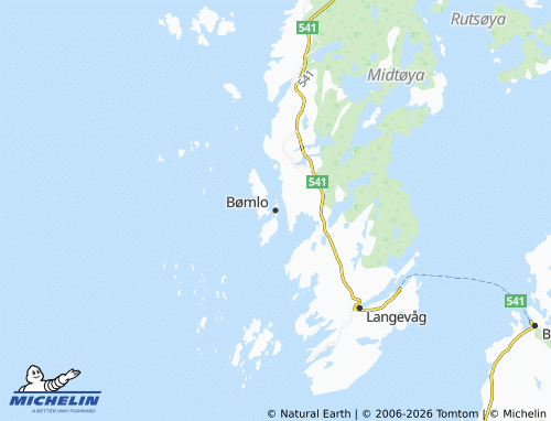 MICHELIN Bømlo map - ViaMichelin