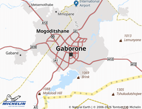 Mappa MICHELIN Gaborone - ViaMichelin