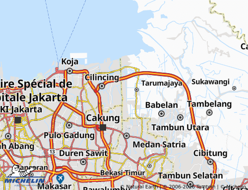 MICHELIN Pusakarakyat map - ViaMichelin