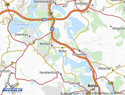 MICHELIN Rötha map - ViaMichelin