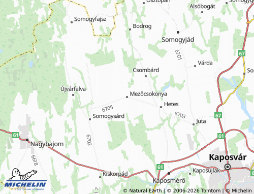 MICHELIN-Landkarte Mezőcsokonya - ViaMichelin
