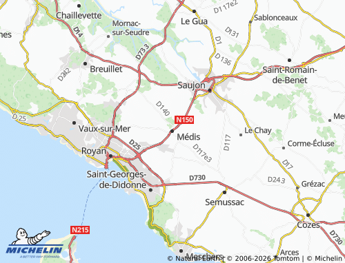 Mapa MICHELIN Médis - ViaMichelin