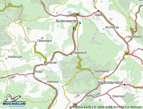 MICHELIN Pegestorf map - ViaMichelin