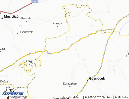 MICHELIN Kertme map - ViaMichelin