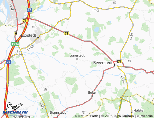 Carte MICHELIN Lunestedt - ViaMichelin