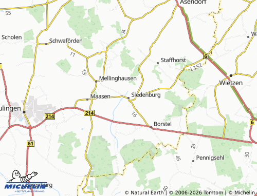 MICHELIN Siedenburg map - ViaMichelin