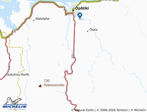 Mapa MICHELIN Waioeka - ViaMichelin