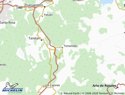 MICHELIN-Landkarte Tomendán - ViaMichelin
