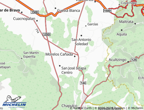 MICHELIN-Landkarte De Guadalupe - ViaMichelin