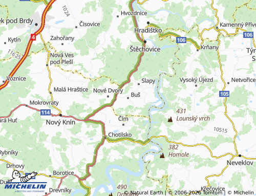 MICHELIN Buš map - ViaMichelin