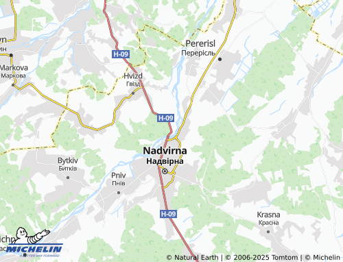 MICHELIN-Landkarte Myrne - ViaMichelin