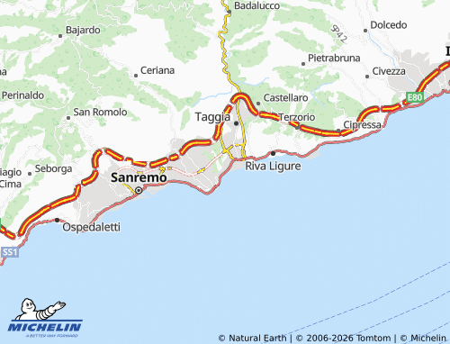 Carte MICHELIN Bussana - ViaMichelin