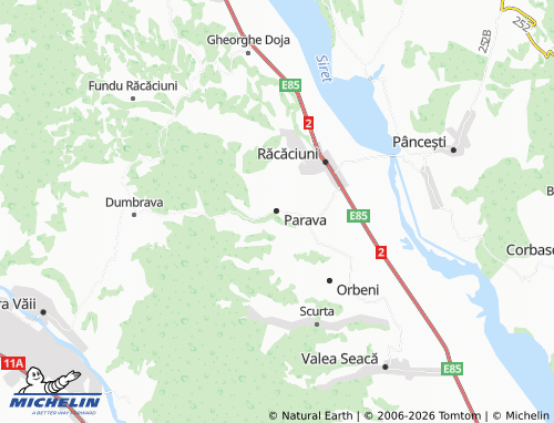 MICHELIN Parava map - ViaMichelin